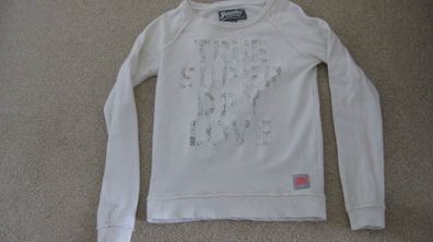 ladies cream/beige Superdry stressed look sweater size small/8 to 10