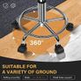 Leather Round Rolling Stool Swivel Height Adjustment Home Office Stool Drafting Lab Kitchen Massage Stools with wheels Office Chair (black) Image 8