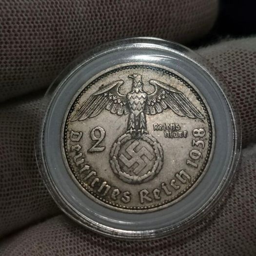 2 Reichsmark 1938 A Berlin WW2 Silver Coin third Reich