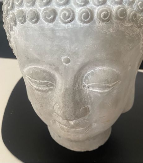 Cement Buddha Head Candle