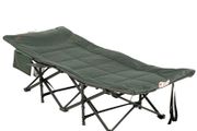 Foldable Sun Lounger, Padded Patio Camping Bed with Carry Bag, Magazine Bag and Cup Holder for Outdoor, Garden, Porch, Grey