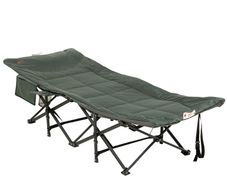 Foldable Sun Lounger, Padded Patio Camping Bed with Carry Bag, Magazine Bag and Cup Holder for Outdoor, Garden, Porch, Grey