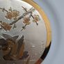 24 k gold Chokin decorative plate duck and plum blossoms Image 5