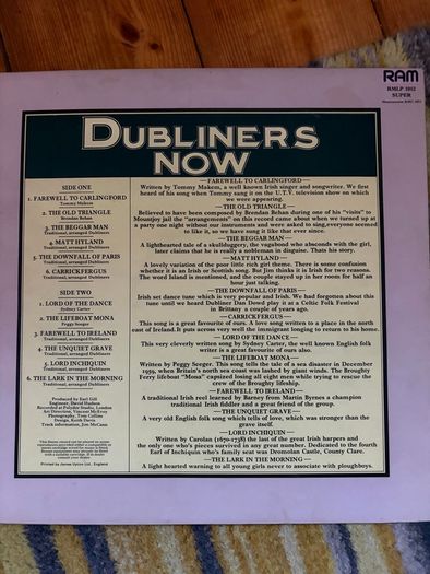 The Dubliners vinyl lp. Irish pressing