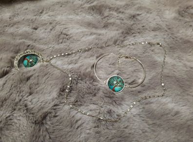 Tree of life necklace, earrings and bracelet set