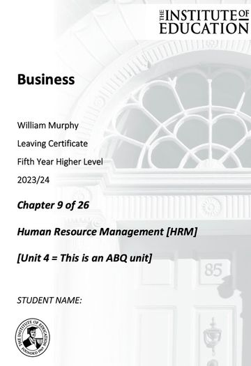Leaving Cert Business Institute Notes
