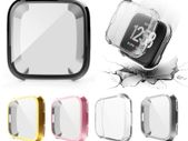 TPU Silicone Case Smart Watch Anti-Scratch Screen Protector Shell Plating Ultra-Thin Soft Cover For Fitbit Versa Band Sport