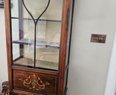 magohny inlaid tall cabinet