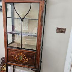 magohny inlaid tall cabinet