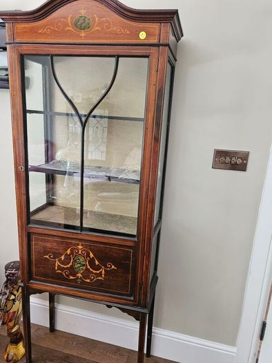 magohny inlaid tall cabinet