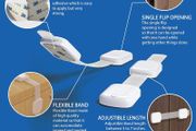 8 Adjustable Child Safety Cupboard Locks (8 or 12 Pack) Baby Proof Cabinets &amp; Drawers - Easy Install, No Tools Needed