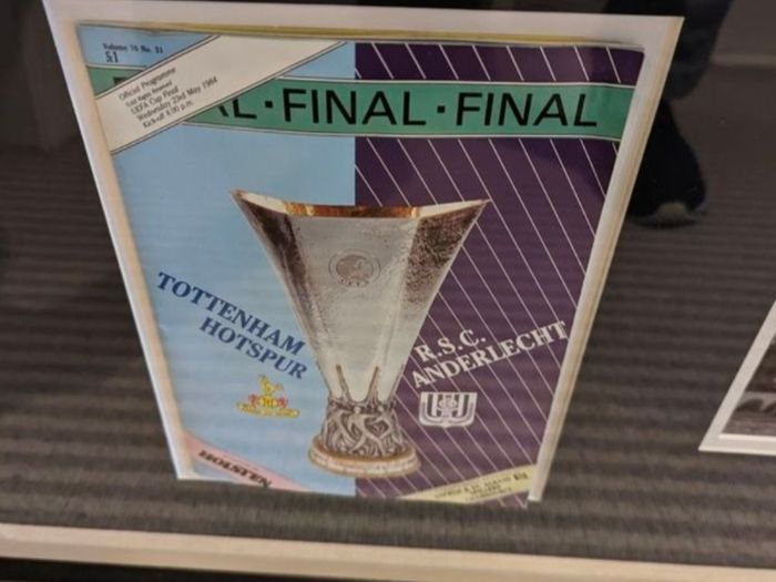 Tottenham 1984 UEFA signed jersey with programme