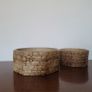 Vintage 50s pair of brickwork pottery planters Image 3