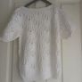 Vintage Handknit White Short Sleeve Top Image 3