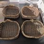 4 Large Meadows & Byrne Wicker Storage Baskets Image 2