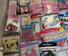 Party supplies for sale