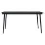 7 Piece Outdoor Dining Set Cotton Rope and Steel Black Image 3