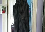 Black grey stripy dress