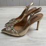 Dressy Gold Heels Size 6 Image 6