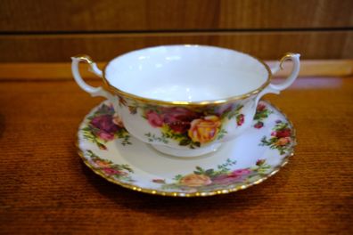 Old Country Roses - Made in England Soup Cup by Royal Albert With Two Handles