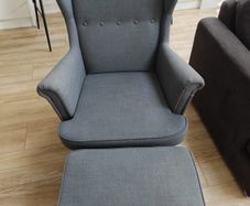 IKEA STRANDMON Wing Chair & Footstool