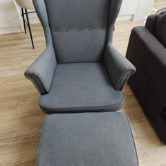 IKEA STRANDMON Wing Chair & Footstool