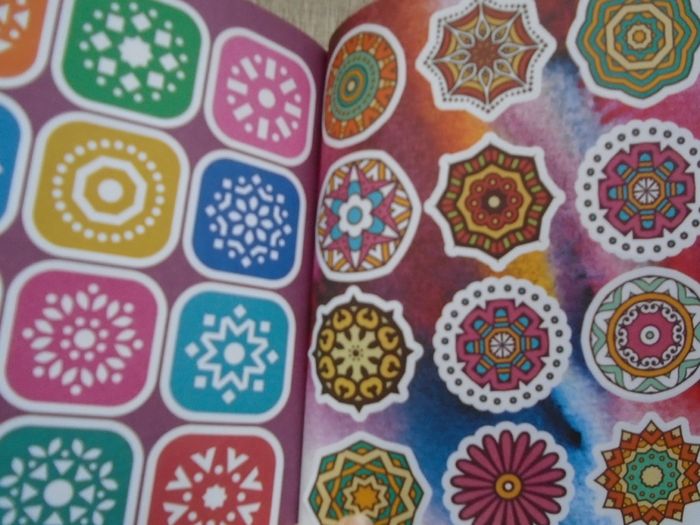 Calming,Meditative and mindful activity,Colour  book. Hardback book, Activity book, Stickers