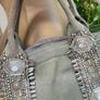RIVER ISLAND Genuine Grey Suede Leather Boho Bag with crossbody and shoulder straps - Rrp 110 (New) Image 6