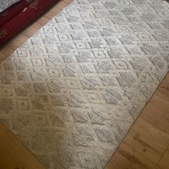 Cream and grey rug