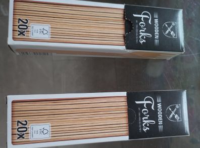 20xwooden forks pack