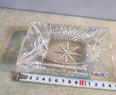 Vintage Recangl Bohmien Crystal Ashtray.