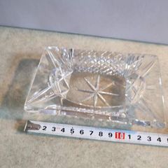 Vintage Recangl Bohmien Crystal Ashtray.