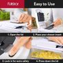 Vegetable Chopper Vegetable Cutter - Veggie Onion Salad Food Chopper Manual - Potato Chipper - Veg Chopper and Dicer - Kitchen Tools & Gadgets (4-in-1 White) Image 5