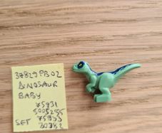lego 37829pb02 dinosaur baby standing, set jurassic world  75931, 75933,  5005255 bricktober Toys R us