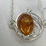 Silver bracelet Amber Solitaire Bracelet A Piece of Ancient Sunlight Image 8