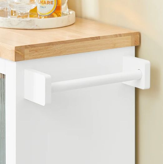Kitchen Island portable With Wine Glass Holder Kitchen Cabinet
