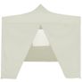 vidaXL Professional Folding Party Tent with 2 Sidewalls 2x2 m Steel Cream Image 8