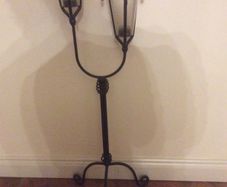 Black wrought iron T-Light stand
