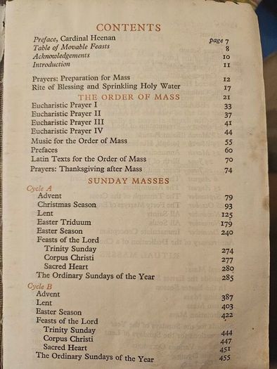 The Sunday Missal. 1970s-80s Published By Collins. Paperback In FAIR Condition.  See Photos For Same.