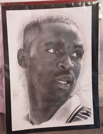 sketch of andy cole, man united
