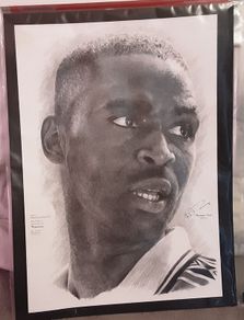sketch of andy cole, man united