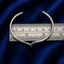 925 Vintage Sterling Silver Modernist Cuff Bangle Image 9