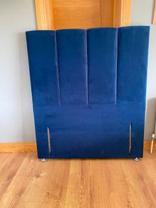 4ft clever navy headboard and matching base