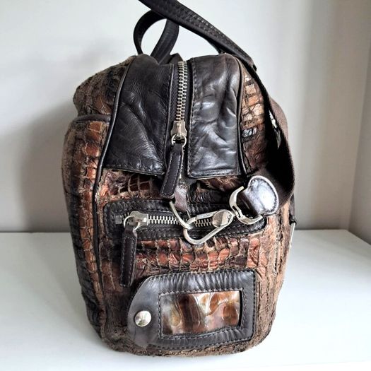 Vintage Orciani Duffel / Travel Bag / Medium Size Overnight Bag / Large Shoulder Purse.