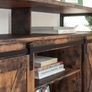New TV Display Unit With Sliding Barn Doors - FREE P&P Image 6