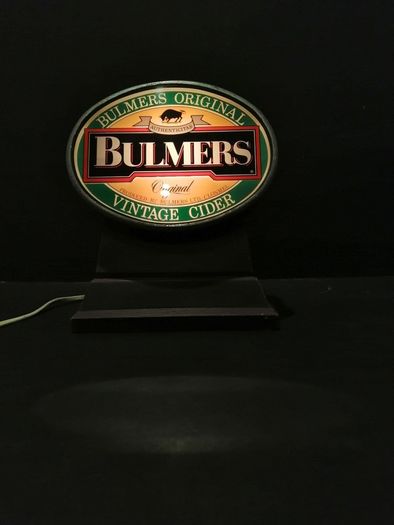 Vintage Bulmers Original Vintage Cider Pub Bar Top Counter Light up display advertising sign