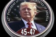 Commemorative Coin - 45th &amp; 47th US Presidents, new, unopened.