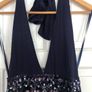 100% Silk Navy halter neck dress Image 3