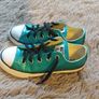 Metallic turquoise converse girls 12.5 Image 2