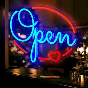 NEW SALE | Neon OPEN Sign, LED Neon Light Sign USB Powered 40x28CM Decorative Bar Open Sign for Home Bar Store Party Decor, Brightness Adjustable